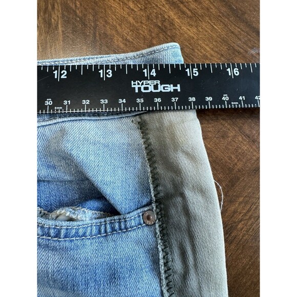 Dear John "Erin Slim Straight" Jeans Distressed Women’s Size 26 Striped Sides - Picture 5 of 12